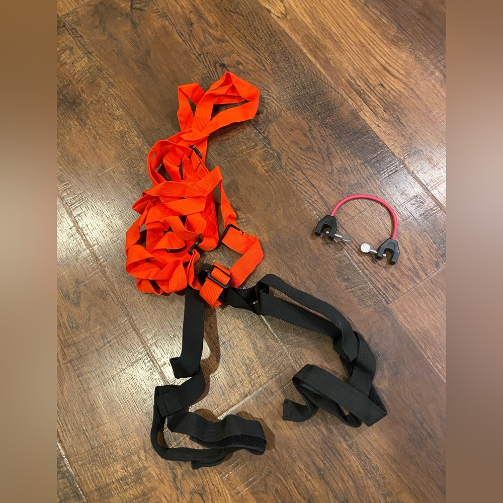 Easy Wedge Ski Training Tip Connector, and boot leash straps